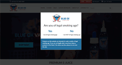 Desktop Screenshot of blueoxvapor.com
